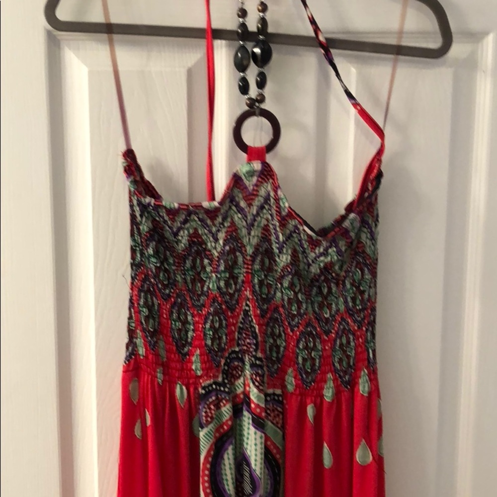 Maxi dress multi colored - Red